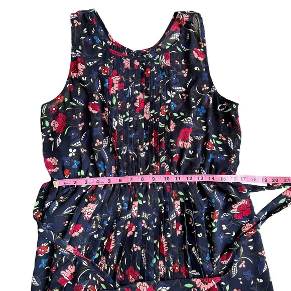 Gap Women's Navy Blue Sleeveless Floral Print Midi Flowy Sundress Size: L‎ - Picture 8 of 12